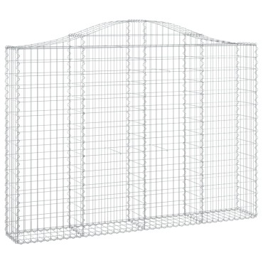 vidaXL Συρματοκιβώτια Τοξωτά 6 τεμ. 200x30x140/160 εκ. Γαλβαν. Ατσάλι