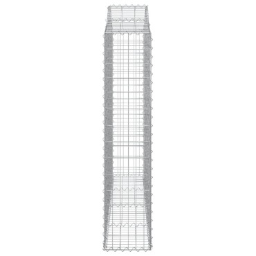vidaXL Συρματοκιβώτια Τοξωτά 6 τεμ. 200x30x140/160 εκ. Γαλβαν. Ατσάλι