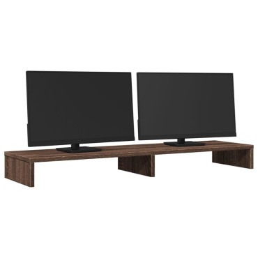 vidaXL Βάση Οθόνης Καφέ Δρυς 100x27x10 εκ. από Επεξεργασμένο Ξύλο