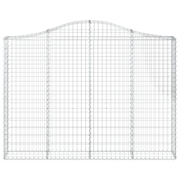 vidaXL Συρματοκιβώτια Τοξωτά 5 τεμ. 200x30x140/160 εκ. Γαλβαν. Ατσάλι