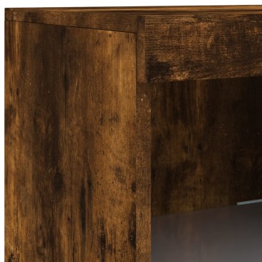 vidaXL Μπουφές με Φώτα LED Καπνιστή Δρυς 162x37x100cm 1 τεμ.