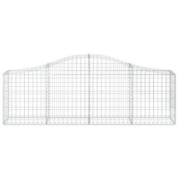 vidaXL Συρματοκιβώτια Τοξωτά 10 τεμ. 200x30x60/80 εκ. Γαλβαν. Ατσάλι
