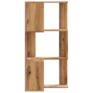 vidaXL Βιβλιοθήκη Γωνιακή 3 Επ. Αρτισιανή Δρυς 50x50x102cm Επεξ. Ξύλο 1 τεμ.