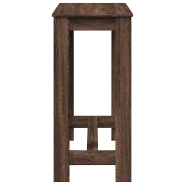 vidaXL Τραπέζι Μπαρ Καφέ Δρυς 102x50x103,5cm Επεξεργ. Ξύλο 1 τεμ.