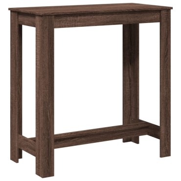 vidaXL Τραπέζι Μπαρ Καφέ Δρυς 102x50x103,5cm Επεξεργ. Ξύλο 1 τεμ.