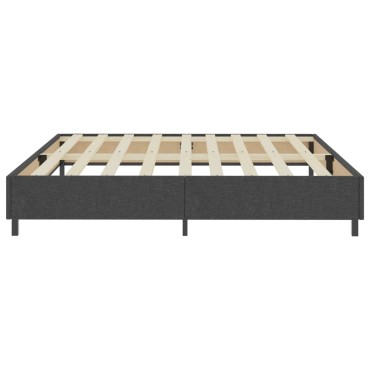 vidaXL Πλαίσιο Κρεβατιού Boxspring Γκρι 200 x 200 εκ. Υφασμάτινο