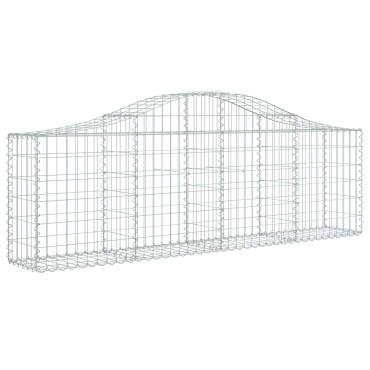 vidaXL Συρματοκιβώτια Τοξωτά 9 τεμ. 200x30x60/80 εκ. Γαλβαν. Ατσάλι
