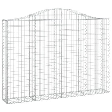 vidaXL Συρματοκιβώτια Τοξωτά 9 τεμ. 200x30x140/160 εκ. Γαλβαν. Ατσάλι