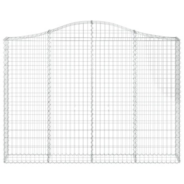 vidaXL Συρματοκιβώτια Τοξωτά 9 τεμ. 200x30x140/160 εκ. Γαλβαν. Ατσάλι