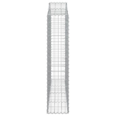 vidaXL Συρματοκιβώτια Τοξωτά 9 τεμ. 200x30x140/160 εκ. Γαλβαν. Ατσάλι