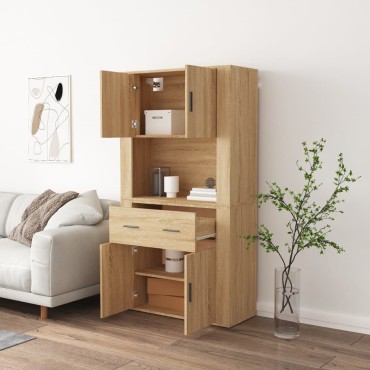 vidaXL Ντουλάπι Sonoma δρυς από Επεξεργασμένο Ξύλο 80x33x70cm 1 τεμ.