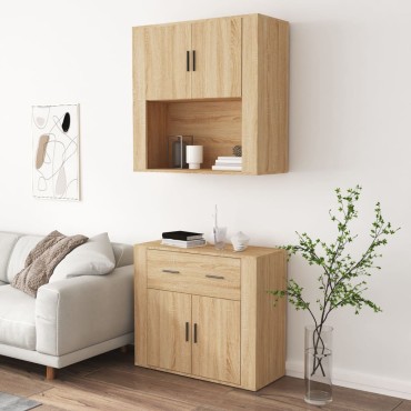 vidaXL Ντουλάπι Sonoma δρυς από Επεξεργασμένο Ξύλο 80x33x70cm 1 τεμ.