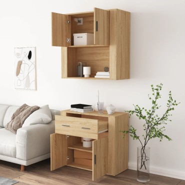vidaXL Ντουλάπι Sonoma δρυς από Επεξεργασμένο Ξύλο 80x33x70cm 1 τεμ.