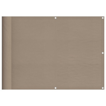 vidaXL Διαχωριστικό Βεράντας Taupe 75x1000εκ 100% Πολ. Ύφασμα Oxford