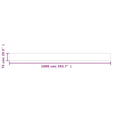 vidaXL Διαχωριστικό Βεράντας Taupe 75x1000εκ 100% Πολ. Ύφασμα Oxford
