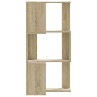 vidaXL Βιβλιοθήκη Γωνιακή 3 Επ. Sonoma Δρυς 50x50x102cm Επεξ. Ξύλο 1 τεμ.
