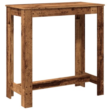 vidaXL Τραπέζι Μπαρ Όψη Παλαιού Ξύλου 102x50x103,5cm Επεξεργ. Ξύλο 1 τεμ.