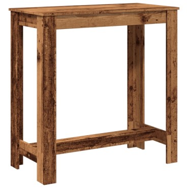vidaXL Τραπέζι Μπαρ Όψη Παλαιού Ξύλου 102x50x103,5cm Επεξεργ. Ξύλο 1 τεμ.