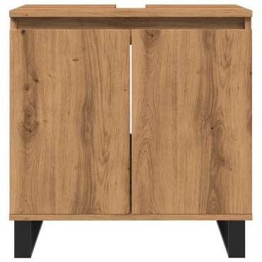 vidaXL Ντουλάπι Μπάνιου Δρυς τεχνίτης 58x33x60cm από Επεξεργ Ξύλο