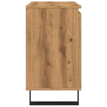 vidaXL Ντουλάπι Μπάνιου Δρυς τεχνίτης 58x33x60cm από Επεξεργ Ξύλο