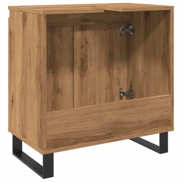 vidaXL Ντουλάπι Μπάνιου Δρυς τεχνίτης 58x33x60cm από Επεξεργ Ξύλο