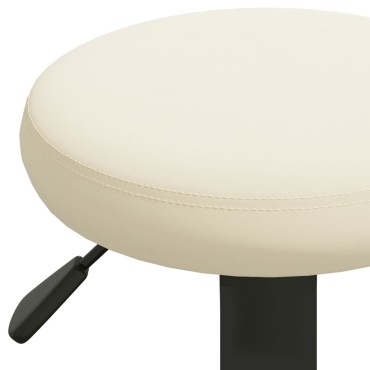 vidaXL Σκαμπό Μπαρ 2 τεμ. Κρεμ Βελούδινα 31x(58-78)cm