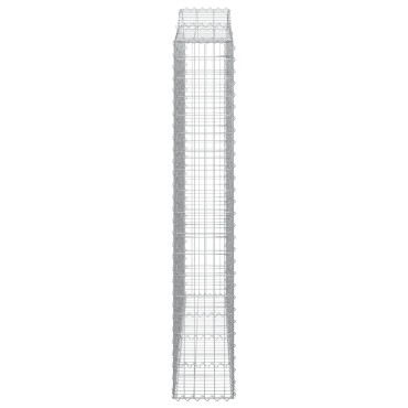 vidaXL Συρματοκιβώτια Τοξωτά 4 τεμ. 200x30x180/200 εκ. Γαλβαν. Ατσάλι