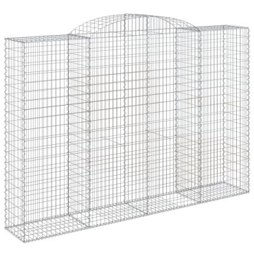 vidaXL Συρματοκιβώτια Τοξωτά 5 τεμ. 300x50x200/220 εκ. Γαλβαν. Ατσάλι
