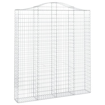 vidaXL Συρματοκιβώτια Τοξωτά 3 τεμ. 200x30x220/240 εκ. Γαλβαν. Ατσάλι