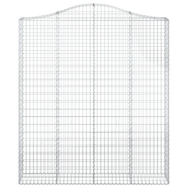 vidaXL Συρματοκιβώτια Τοξωτά 3 τεμ. 200x30x220/240 εκ. Γαλβαν. Ατσάλι