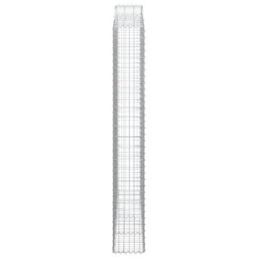 vidaXL Συρματοκιβώτια Τοξωτά 3 τεμ. 200x30x220/240 εκ. Γαλβαν. Ατσάλι