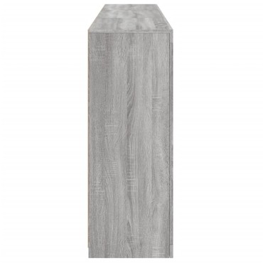 vidaXL Μπουφές με Φώτα LED Γκρι Sonoma 181,5x37x100cm 1 τεμ.