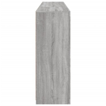 vidaXL Μπουφές με Φώτα LED Γκρι Sonoma 181,5x37x100cm 1 τεμ.