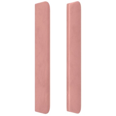vidaXL Κεφαλάρι με Πτερύγια Ροζ 147x16x118/128cm Βελούδινο 1 τεμ.