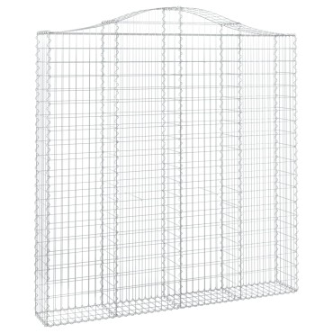 vidaXL Συρματοκιβώτια Τοξωτά 2 τεμ. 200x30x200/220 εκ. Γαλβαν. Ατσάλι
