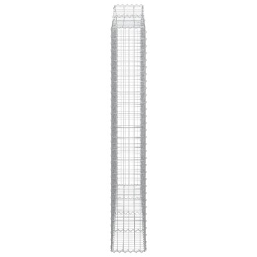 vidaXL Συρματοκιβώτια Τοξωτά 2 τεμ. 200x30x200/220 εκ. Γαλβαν. Ατσάλι