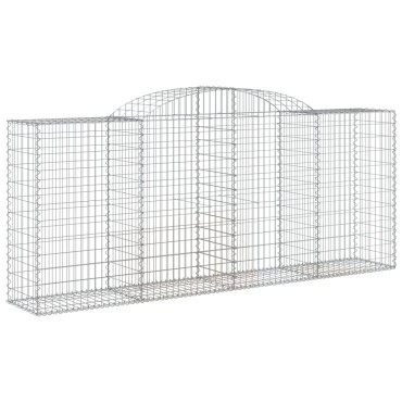 vidaXL Συρματοκιβώτια Τοξωτά 30 τεμ. 300x50x120/140 εκ. Γαλβαν. Ατσάλι