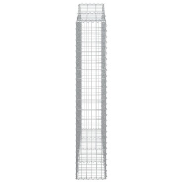 vidaXL Συρματοκιβώτια Τοξωτά 6 τεμ. 200x30x160/180 εκ. Γαλβαν. Ατσάλι