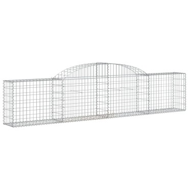 vidaXL Συρματοκιβώτια Τοξωτά 25 τεμ. 300x30x60/80 εκ. Γαλβαν. Ατσάλι