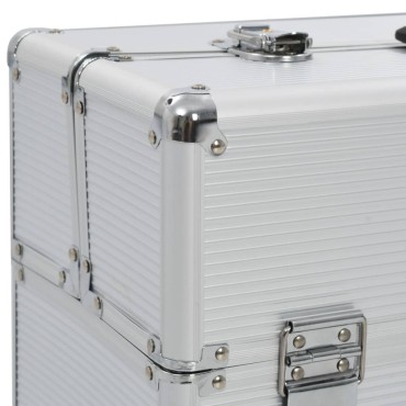 vidaXL Εργαλειοθήκη 47x36x20 εκ. Ασημί Αλουμινίου