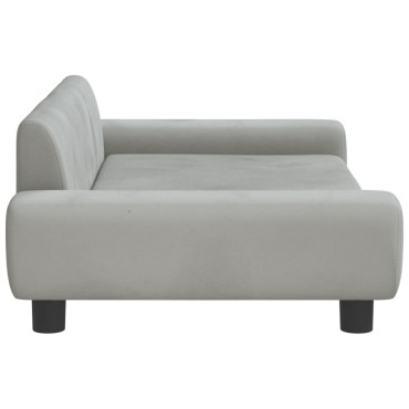vidaXL Καναπές Παιδικός Ανοιχτό Γκρι 100x54x33cm από Βελούδο 1 τεμ.