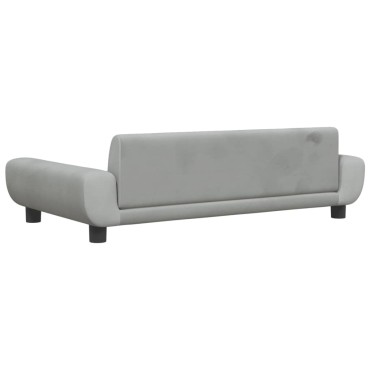 vidaXL Καναπές Παιδικός Ανοιχτό Γκρι 100x54x33cm από Βελούδο 1 τεμ.