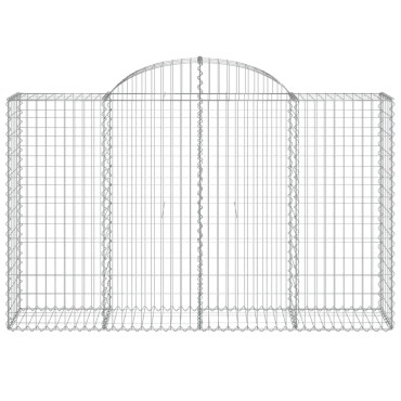 vidaXL Συρματοκιβώτια Τοξωτά 40 τεμ. 200x50x120/140 εκ. Γαλβαν. Ατσάλι