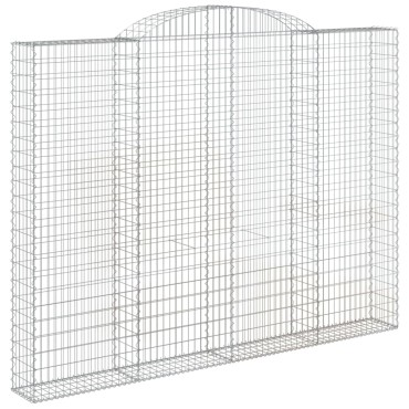vidaXL Συρματοκιβώτια Τοξωτά 3 τεμ. 300x30x220/240 εκ. Γαλβαν. Ατσάλι