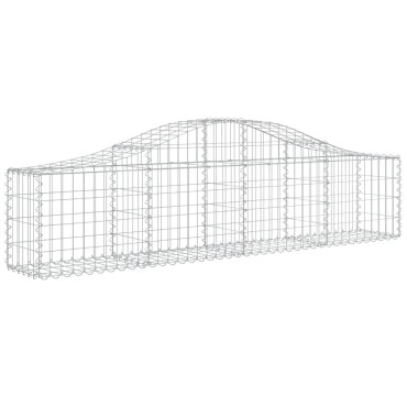 vidaXL Συρματοκιβώτια Τοξωτά 10 τεμ. 200x30x40/60 εκ. Γαλβαν. Ατσάλι