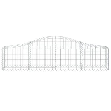 vidaXL Συρματοκιβώτια Τοξωτά 10 τεμ. 200x30x40/60 εκ. Γαλβαν. Ατσάλι