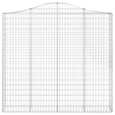 vidaXL Συρματοκιβώτια Τοξωτά 5 τεμ. 200x30x180/200 εκ. Γαλβαν. Ατσάλι