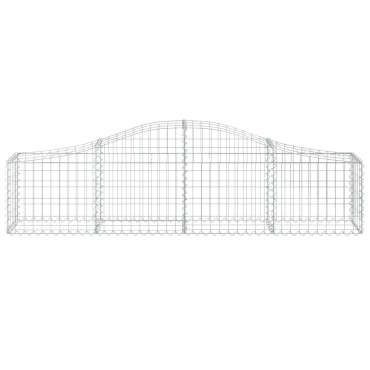 vidaXL Συρματοκιβώτια Τοξωτά 12 τεμ. 200x30x40/60 εκ. Γαλβαν. Ατσάλι