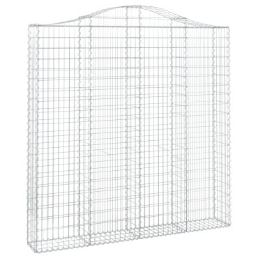 vidaXL Συρματοκιβώτια Τοξωτά 3 τεμ. 200x30x200/220 εκ. Γαλβαν. Ατσάλι