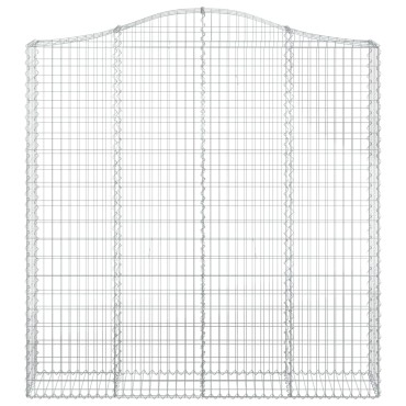 vidaXL Συρματοκιβώτια Τοξωτά 3 τεμ. 200x30x200/220 εκ. Γαλβαν. Ατσάλι